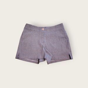 Vintage Y2k early 2000s I.L.U. pink and blue plaid preppy coquette mini shorts